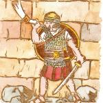 "Joshua"
Hand coloured Linocut